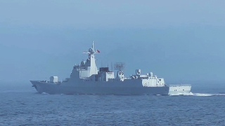 Naval vessels conduct live-fire drills in East China Sea