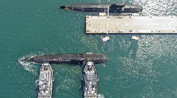 Naval submarine flotilla conducts combat training exercise